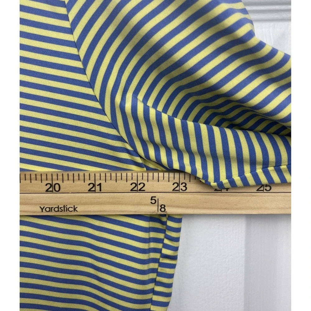 Ralph Lauren RLX Polo Shirt Mens Large Striped Golf Wicking Performance Athletic
